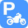 Motorcycle parking map icon