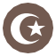 Muslim worship map icon