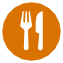 Restaurant map icon