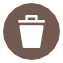 Waste basket map icon