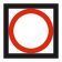 Circle background route symbol