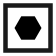 Hexagon route symbol
