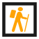 Hiker route symbol