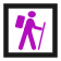Hiker route symbol