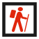 Hiker route symbol