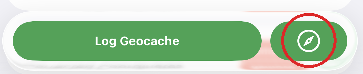 The circular navigate button next to Log Geocache at the bottom of a cache's details.
